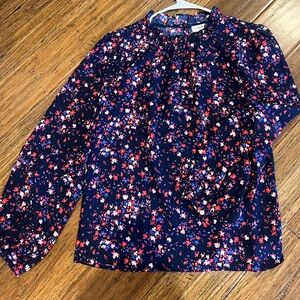 NWOT Jcrew ruffle neck top